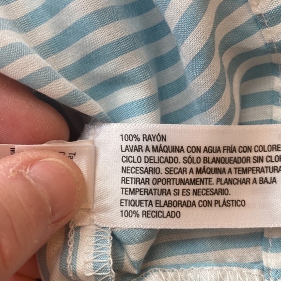 Isabel maternity size X-Large light blue /white striped light weight - Picture 6 of 6